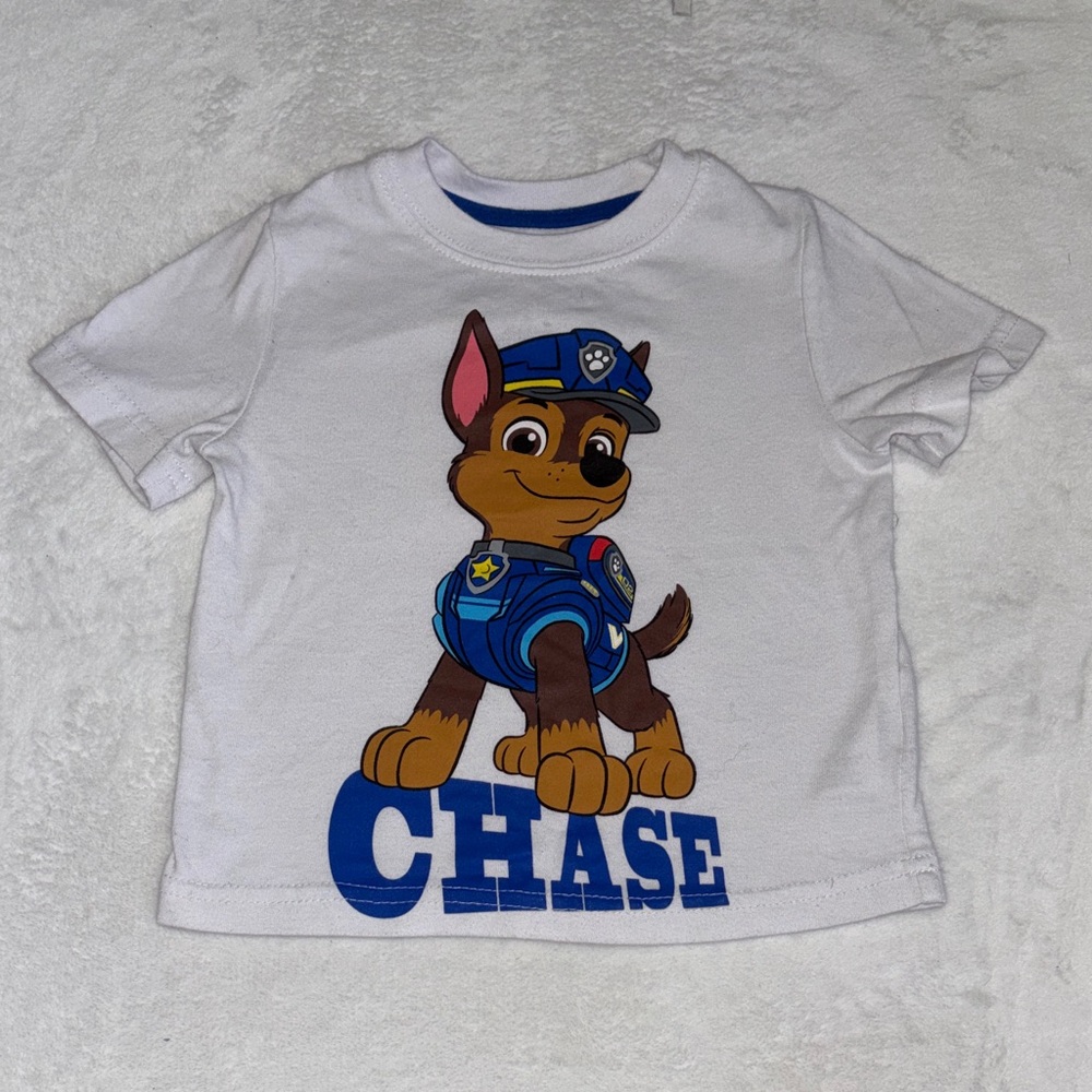 PAW Patrol Chase Graphic Tee - White & Blue